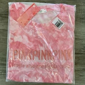 3 FOR $45 "PINK PINK PINK" Tie Dye T-Shirt (NIB, HANDMADE)